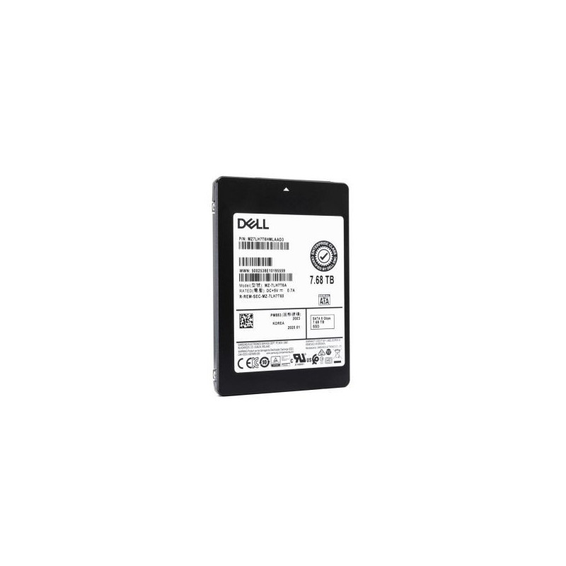 Dell 7.68TB TLC SATA 6Gb/s AES-256 / PLP 2.5-inch Internal Solid State Drive
