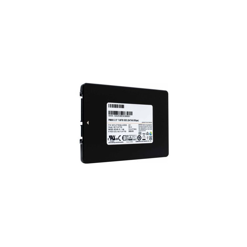 Samsung PM883 Series 7.68TB TLC SATA 6Gb/s AES-256 / PLP 2.5-inch Internal Solid State Drive