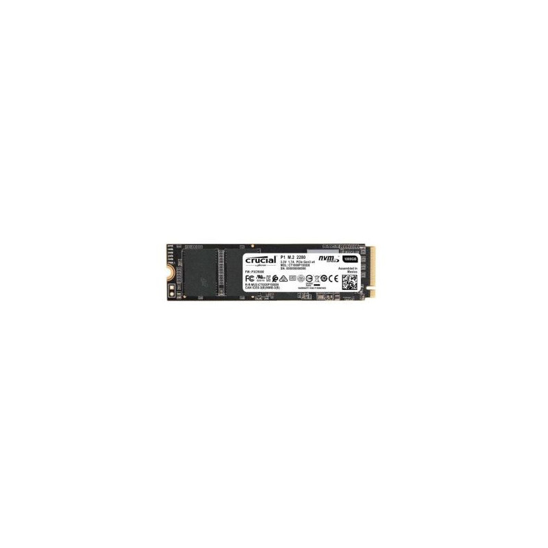 Crucial P1 Series 1TB QLC PCI Express 3.0 x4 NVMe M.2 2280 Internal Solid State Drive Crucial P1 Series 1TB QLC PCI Express 3.0 x4 NVMe M.2 2280 Internal Solid State Drive