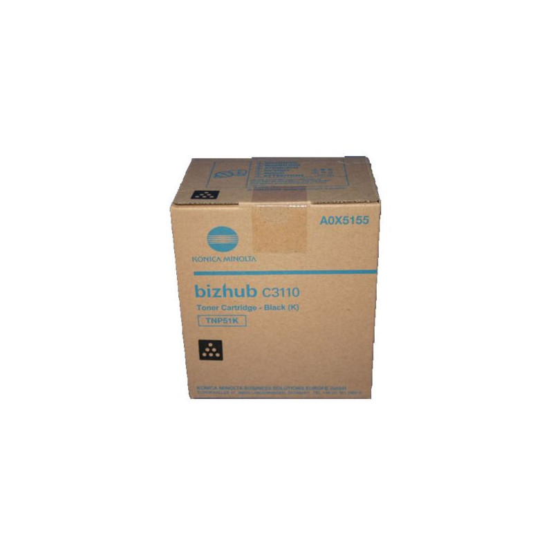 Konica Minolta A0X5155/TNP-51 K Toner black, 5K pages ISO/IEC 19798 for Bizhub C 3110