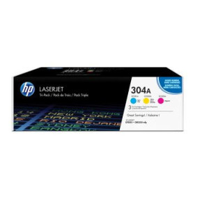HP 304A 3-pack Cyan/Magenta/Yellow Original LaserJet Toner Cartridges 2800 pages Cyan Magenta Yellow 3 pcs