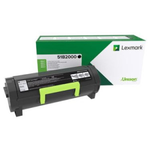 Lexmark 51B2000 Black Toner Cartridge Original, Refill Black 2,500 pages
