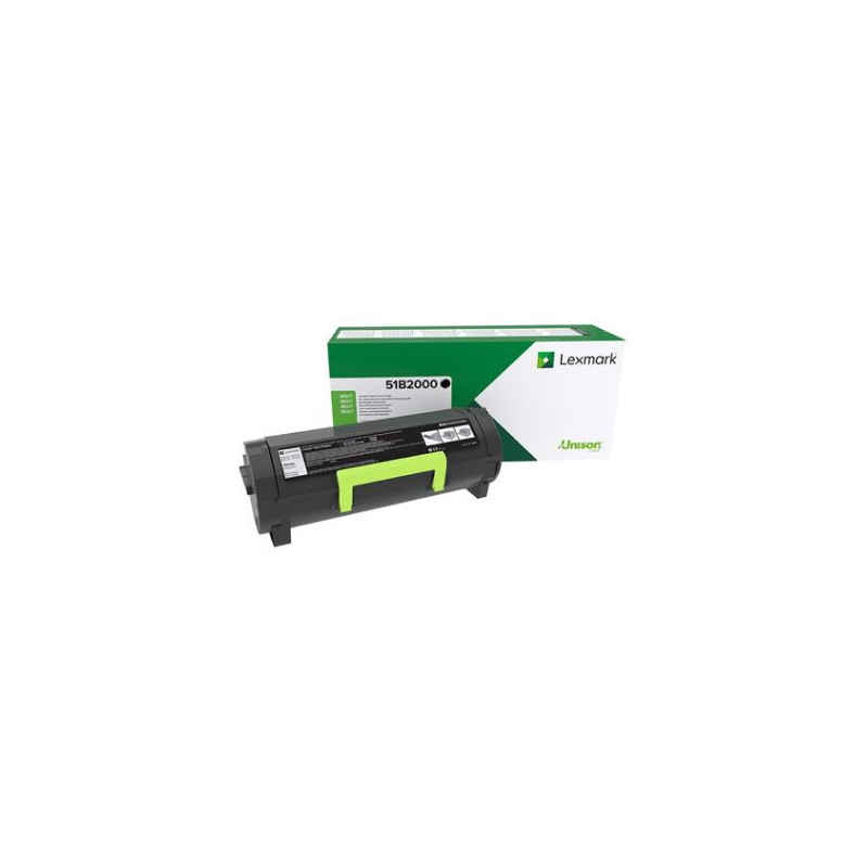 Lexmark 51B2000 Black Toner Cartridge Original, Refill Black 2,500 pages