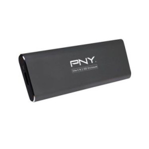 PNY Pro Elite 1000MB/s 10Gb/s PCIe M.2 to USB3.2 External Portable Solid State Drive Enclosure Case for PC, Macbook, PS4, PS5, Xbox One, Android, iPad
